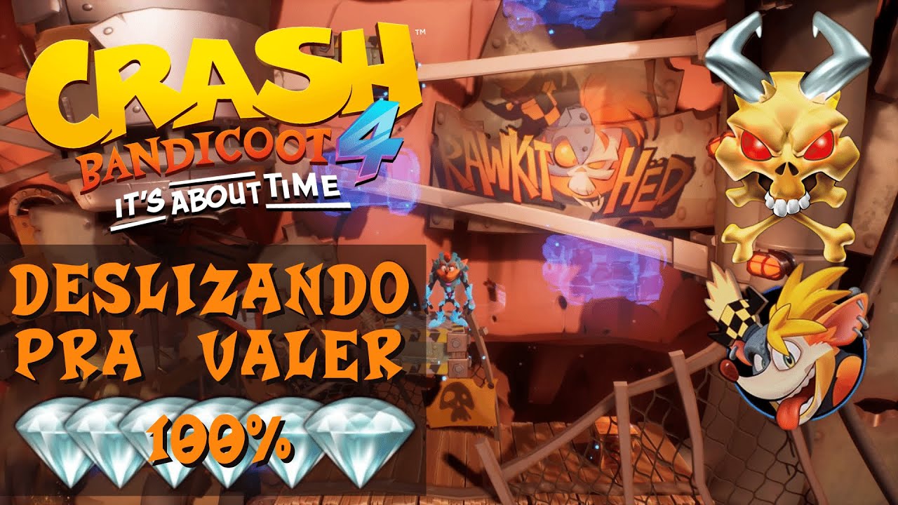 DESLIZANDO PRA VALER 100% – Joias claras + Relíquia perfeita | Crash Bandicoot 4: It’s About Time