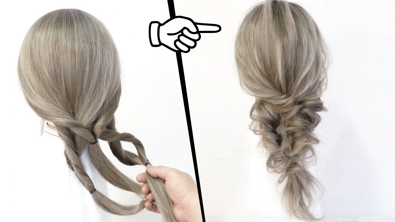 簡単！くるりんぱ３つで作るかわいい編みおろしのヘアアレンジ！Hair Tutorials for Long Hair | Cute Long Hair