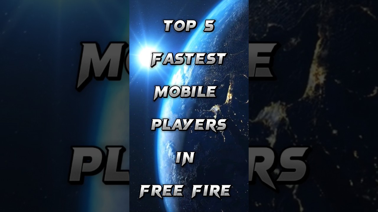 top 5 mobile fastest ⚡players in free fire in the world 🌎#freefire #shortclips