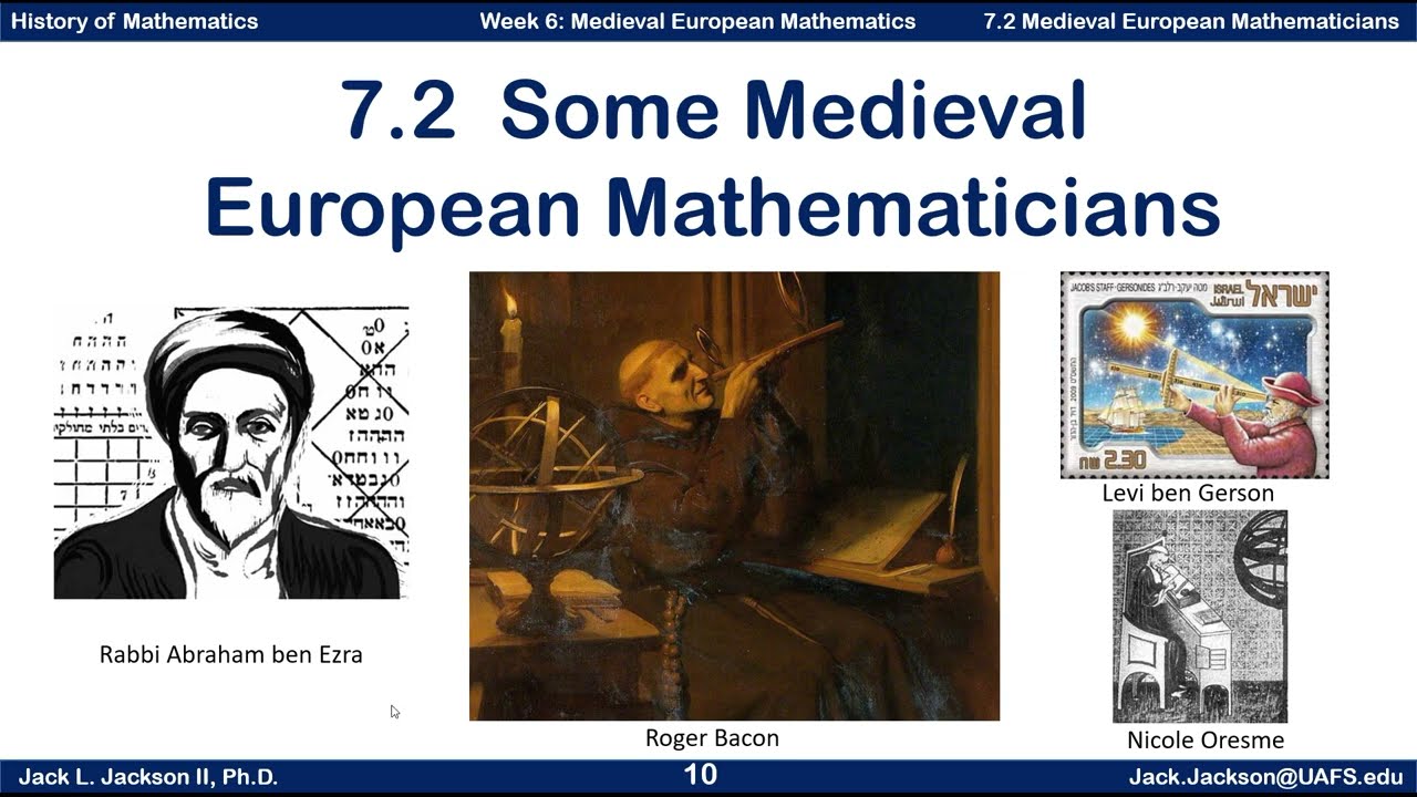 Math History 7.2 Medieval European Mathematicians