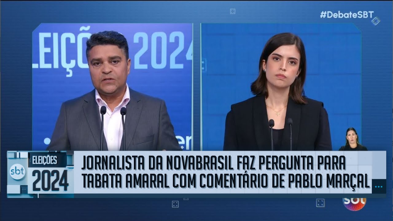 Debate SBT: Jornalista do Novabrasil pergunta para Tabata (PSB) com comentário de Marçal (PRTB)