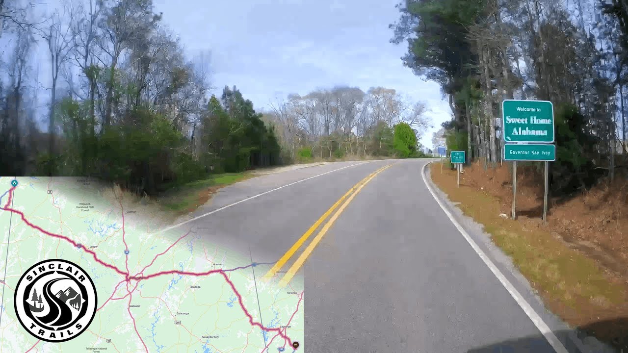 Pine Mountain, Georgia to Red Bay, Alabama motorhome travel timelapse