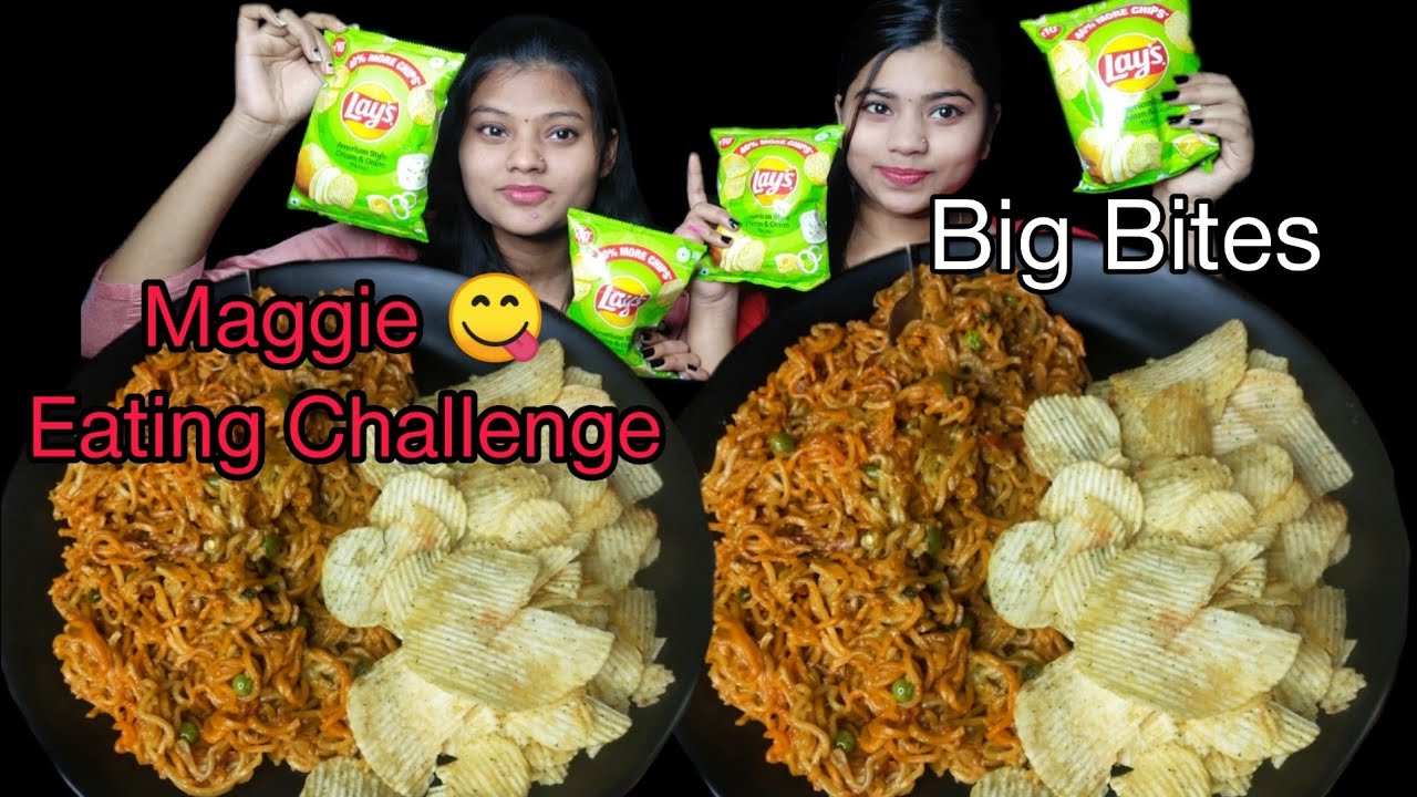 MAGGI EATING CHALLENGE | NOODLES EATING COMPATITION | MASALA MAGGI EATING CHALLENGE