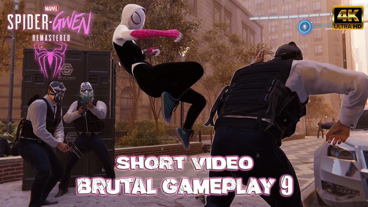 Spider-Gwen Brutal Gameplay [ MOD Spider-Man Remastered ]