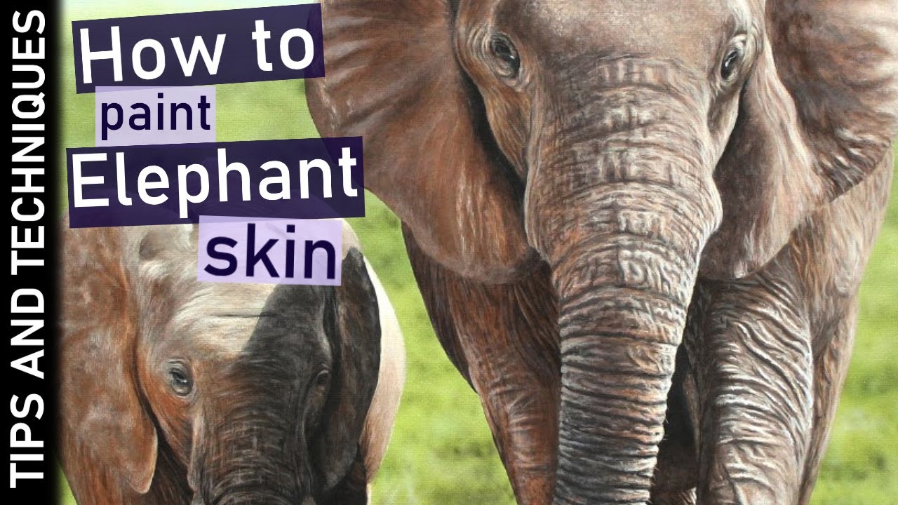 How to paint Elephant skin in acrylics