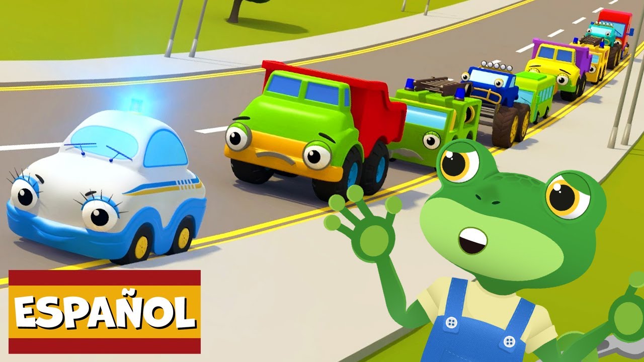 Había 10 en el camino | Garaje de Gecko | Carros para niños | Vídeos educativos