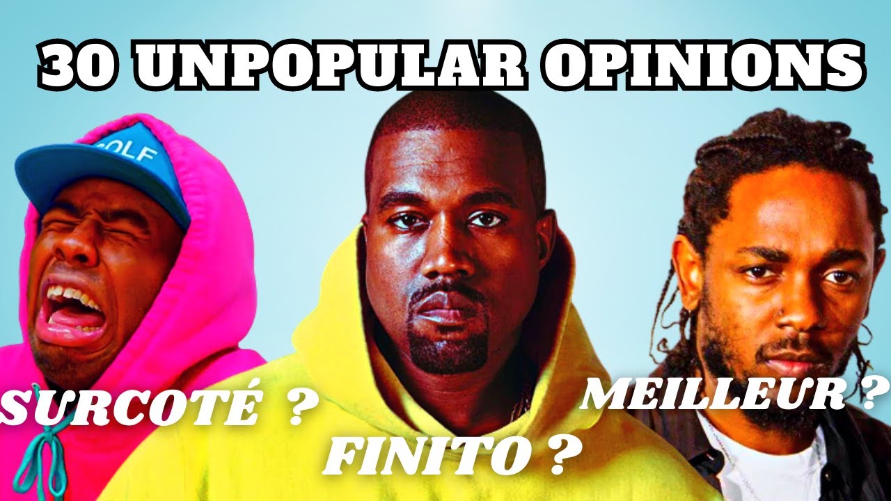 30 UNPOPULAR OPINIONS SUR LE RAP US (1 rappeur, 1 avis)