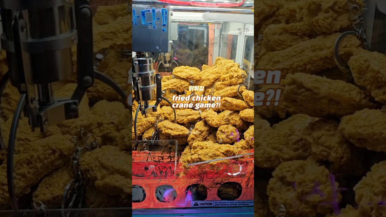 Fried Chicken Crane Game in Seoul 🍗🍗🍗 