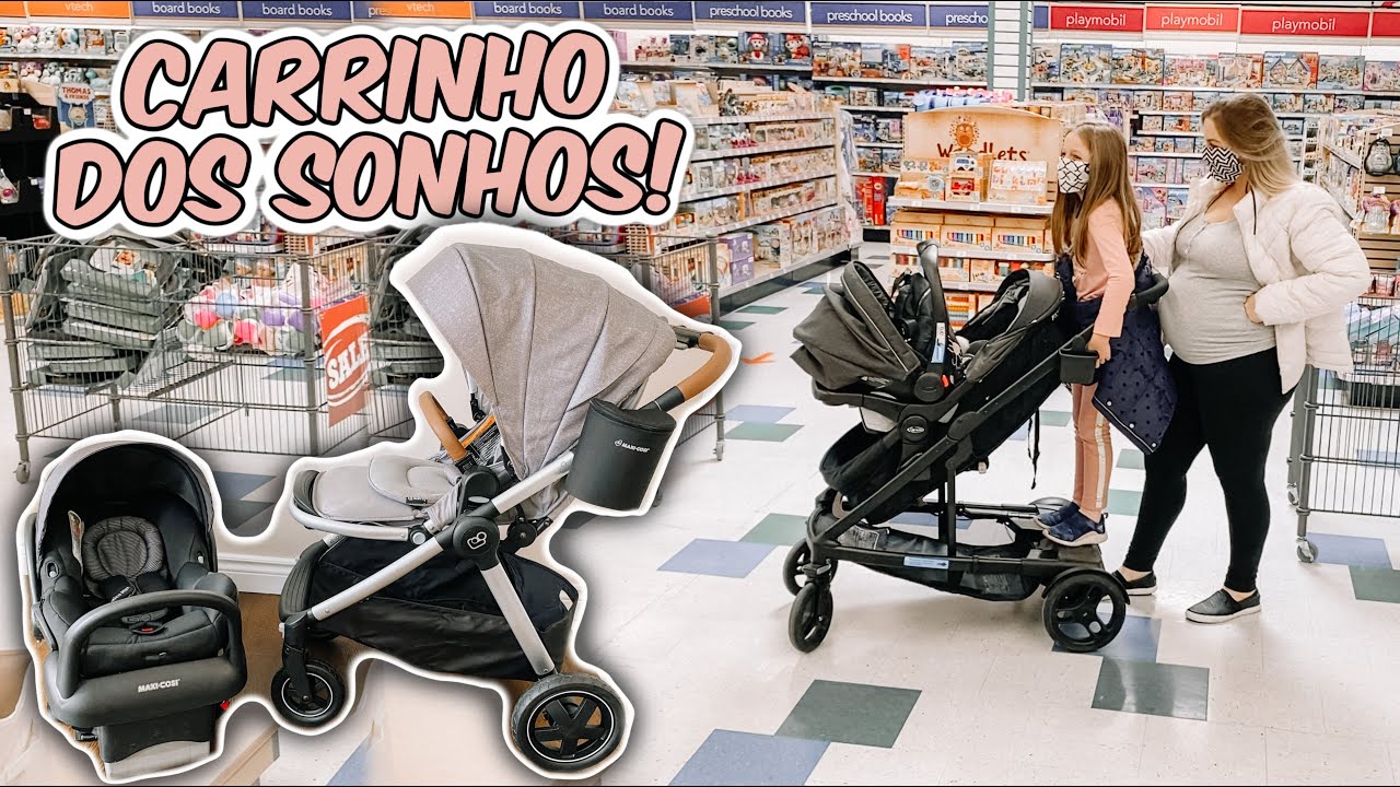 Comprando na loja o carrinho do bebê & review maxi cosi Adorra travel system