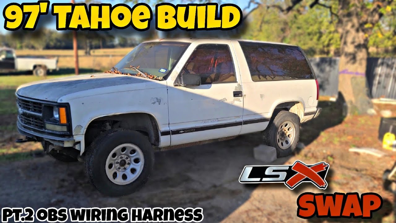 1997 2 Door Tahoe Build Pt. 2: Removing OBS Harness & Beginning Stripdown + Rework. #2doortahoe #ls