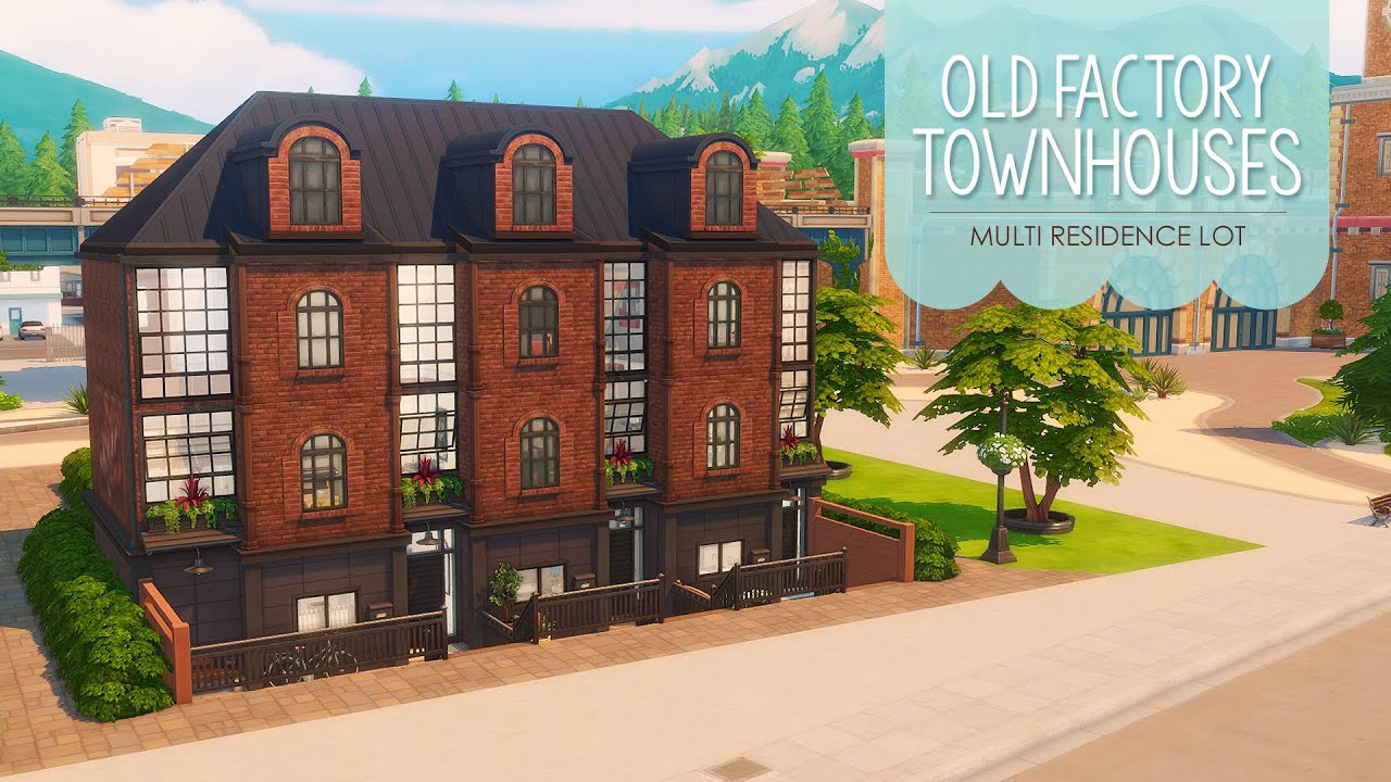 Old Factory Townhouses | The Sims 4 Stop Motion Build | NoCC