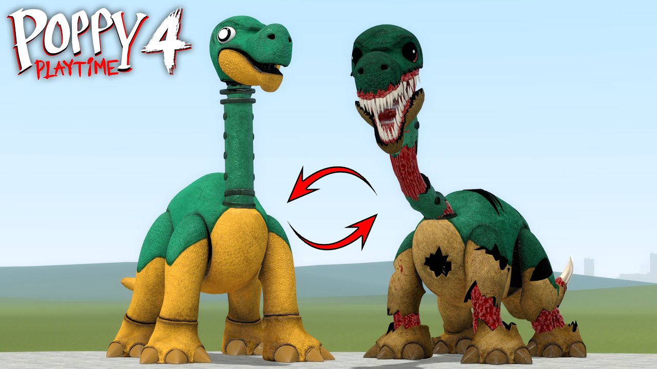 NEW EVOLUTION OF BRONTOFLUTE FROM DINO TOY PIANOSAURUS FAMILY POPPY PLAYTIME 4 In Garry's Mod