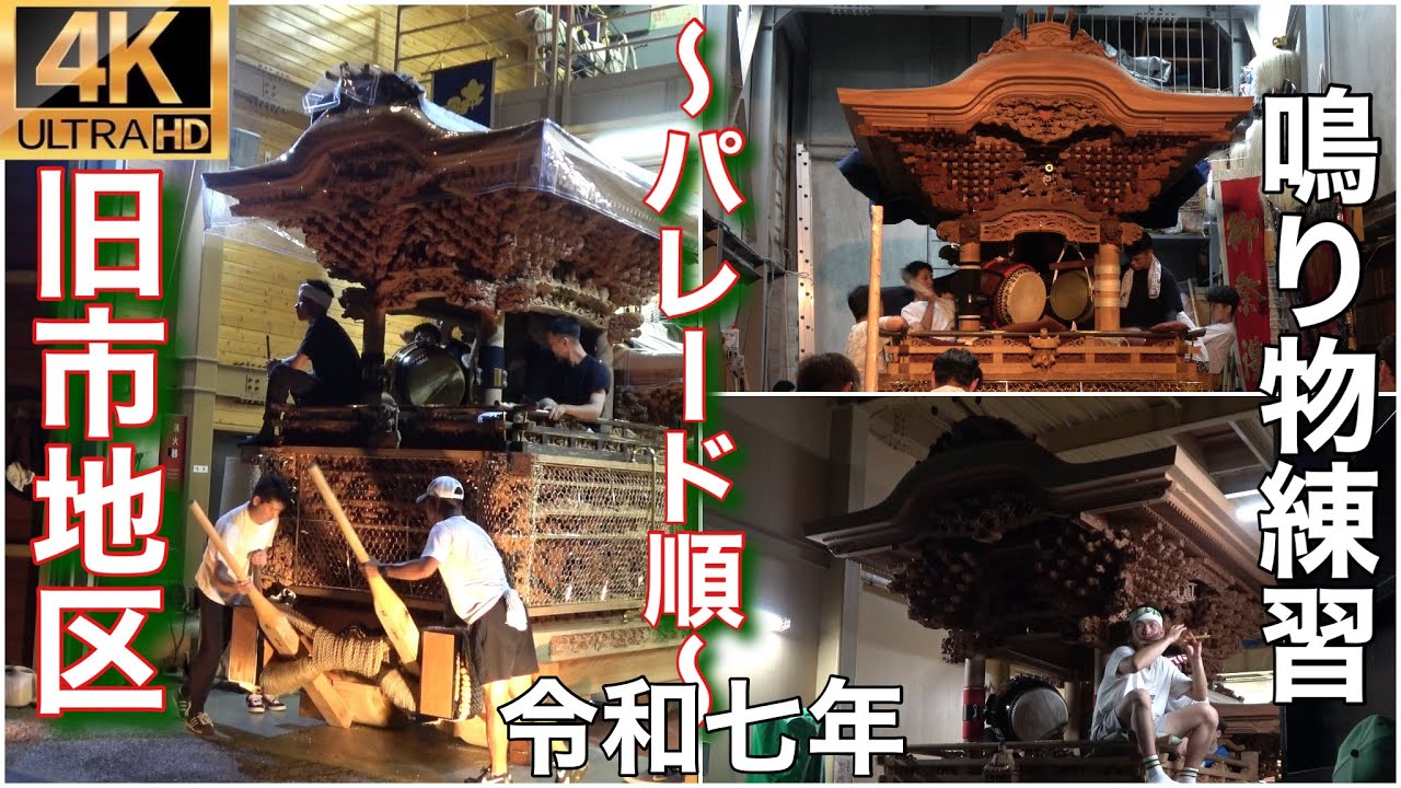 2025年(令和七年)岸和田市旧市地区鳴り物練習〜パレード順〜