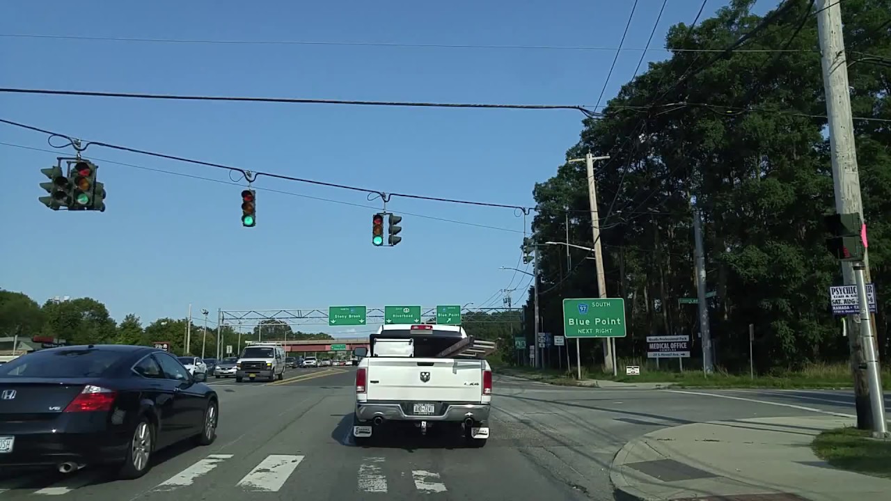 Driving from Centereach to Holtsville in Suffolk,New York