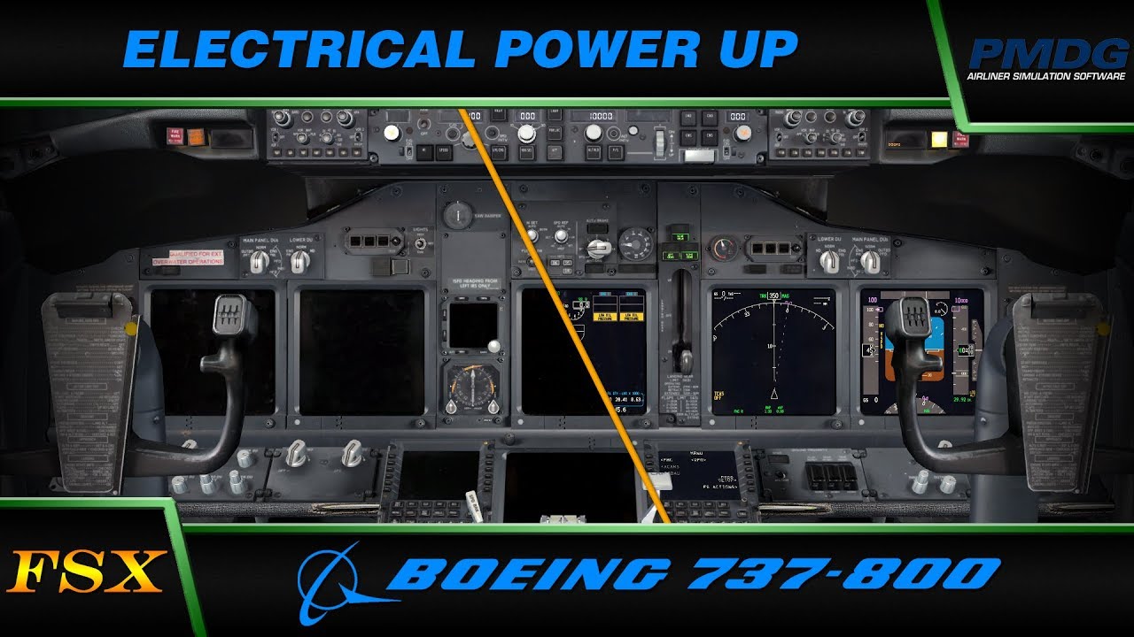 PMDG 737 NGX:  1. Electrical Power Up