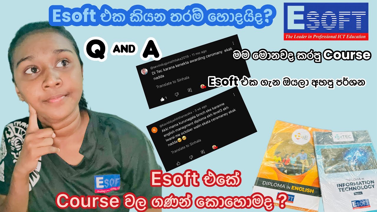 ඔයලා අහපු පර්ශන වලට උත්තර අරන් ආවෝ 😉|QAndA |Esoft එකේ මම මොනවද කලේ 🤔| Esoft එකේ ගණන් කොහොමද ? 😇