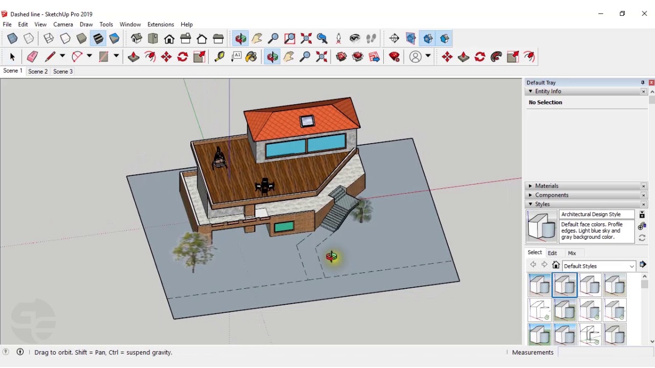 SketchUP Pro 2019 Key New Features | Dashed Lines, Tape Measure Tool and Sefaira