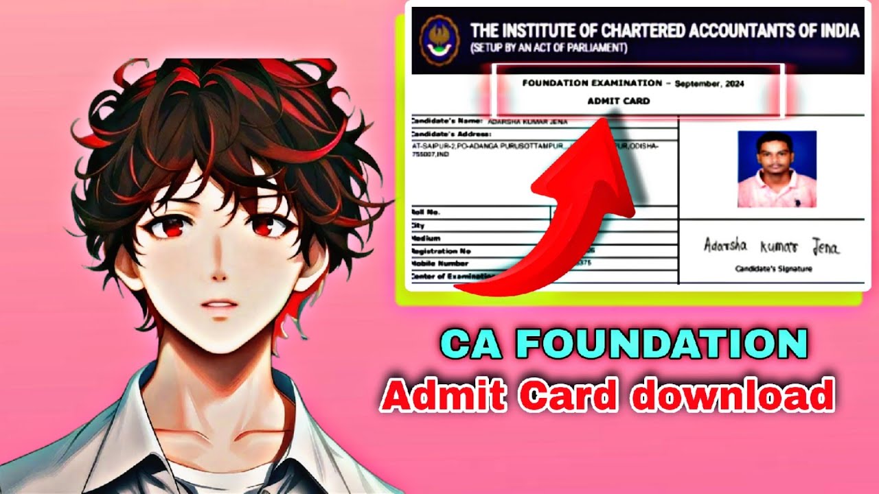 Finally CA FOUNDATION admit Card download for September attempt 👿