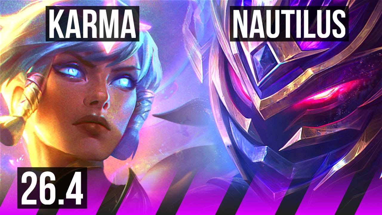 KARMA & Sivir vs NAUTILUS & Kog'Maw (SUP) | 25K damage | EUW Master | 26.4