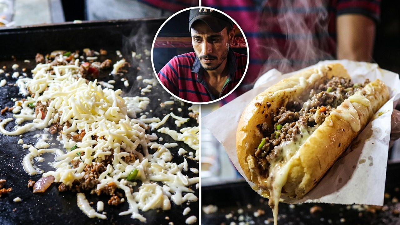 Tunisian Street Food:The amazing sandwish grill without frying- كسكروت حمزة العجيب شّوّاي بدون قلي