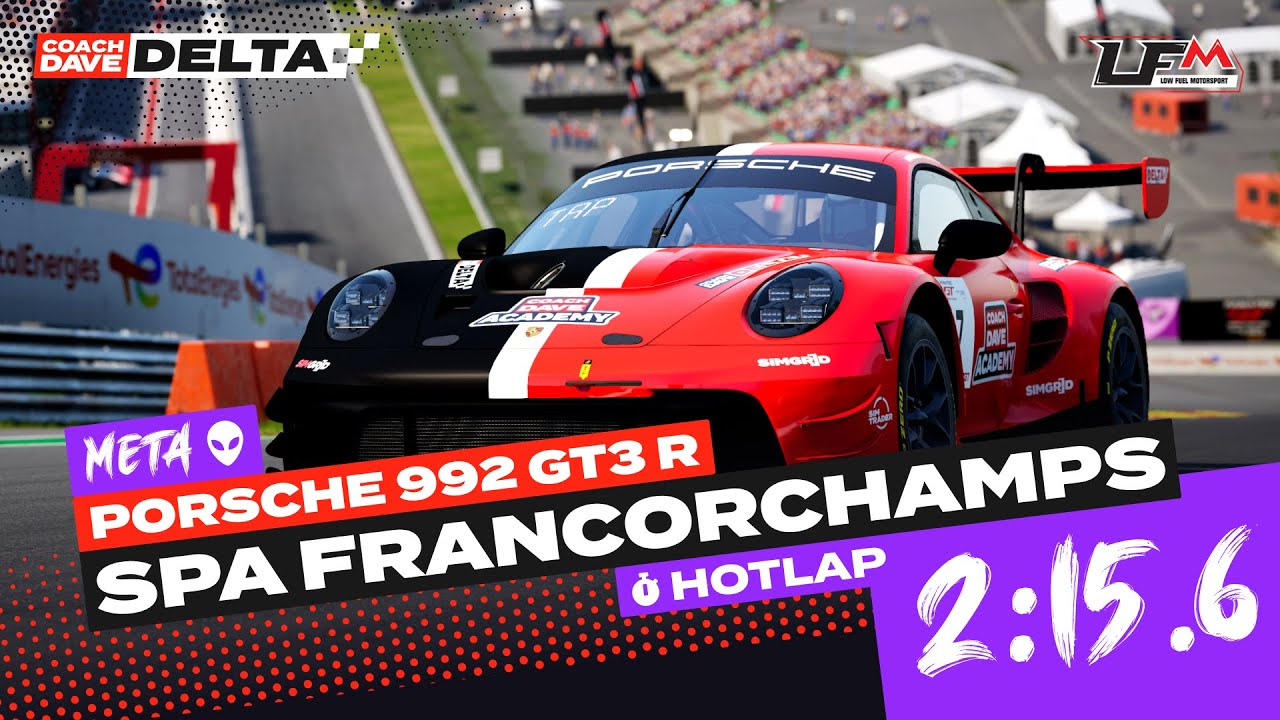ACC Onboard Lap: Porsche 992 GT3 R at Spa Francorchamps CDA M LFM S13W2