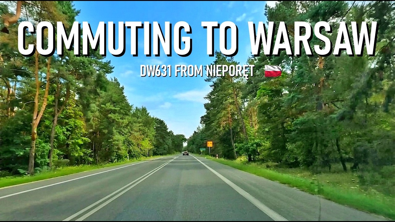 [4K POV] Driving Poland: DW631 Nieporęt to Warsaw | Relaxing ASMR