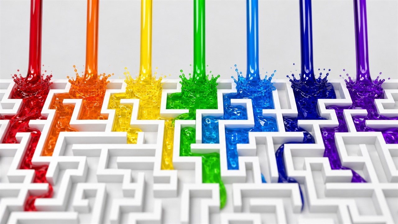 Blend the Rainbow 🌈 Maze The Rainbow 🌈
