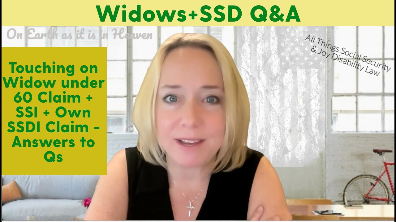 Touching on Widow under 60 Claim + SSI + Own SSDI Claim - Answers to Qs