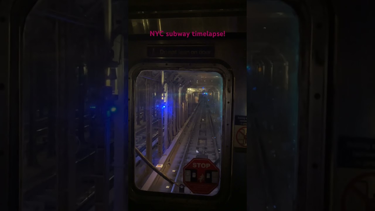 Timelapse out the front window of NYC subway train #nyc #Subway #tunnel #train