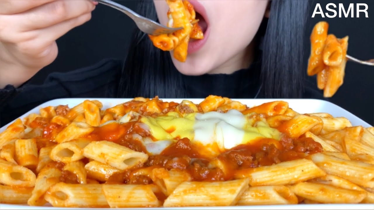 ASMR Cheesy Penne Pasta  | MUKBANG (Eating Sounds)