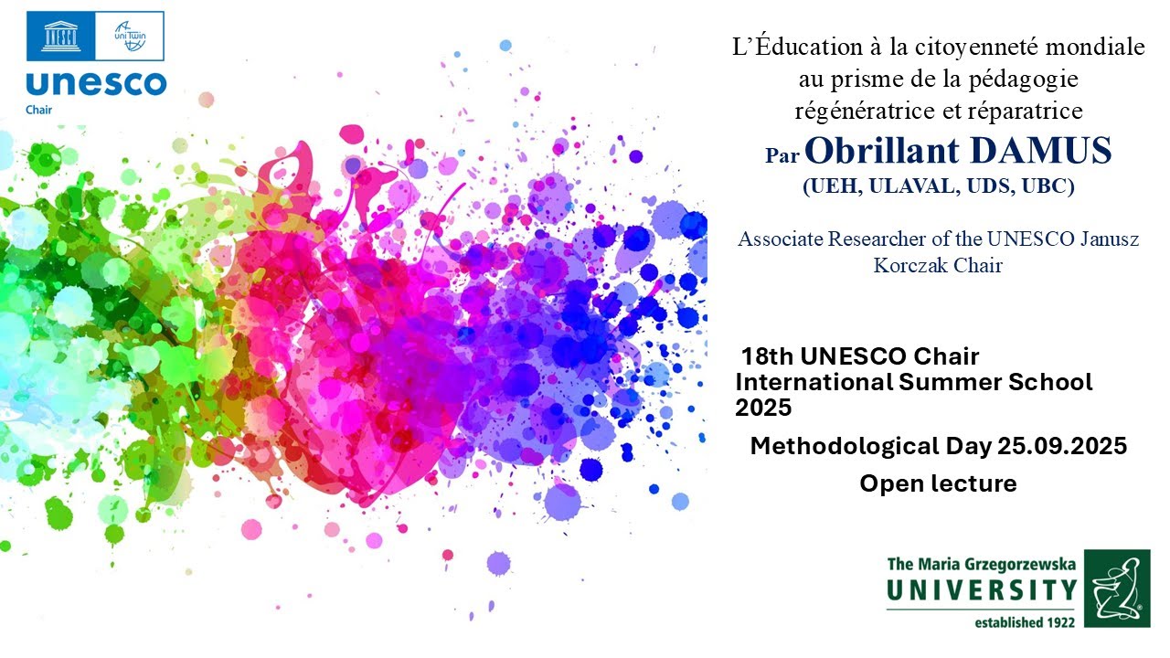 Opening speech at the Methodological Day, XVIII UNESCO Janusz Korczak CHAIR ... School 2025.