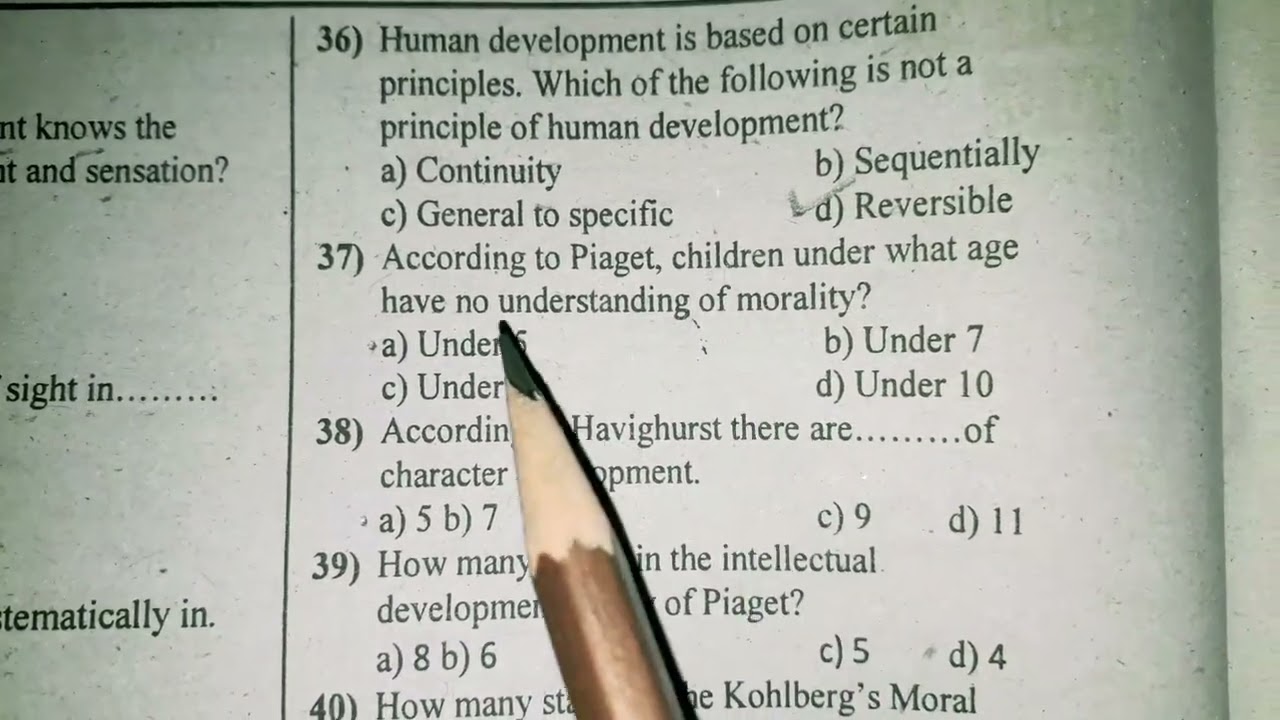Psychology of Growth and Development MCQs||Stages of Growth & Development Psychology MCQs||P#04|
