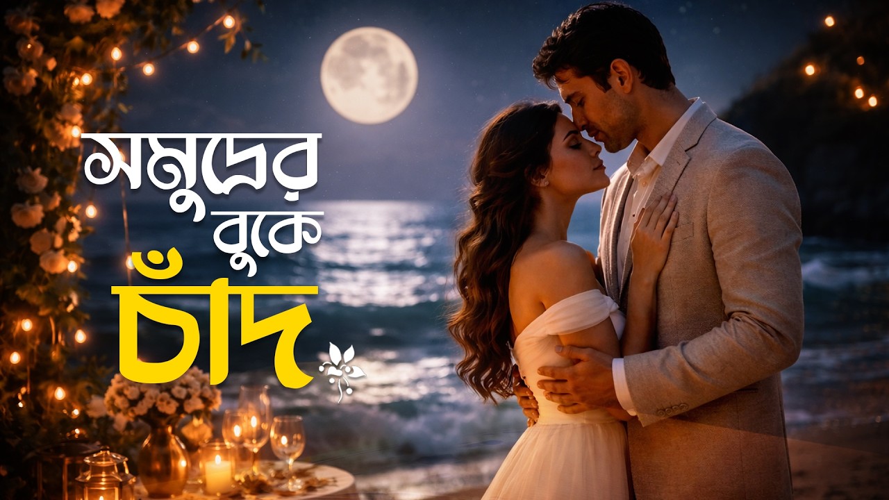 সমুদ্রের চাঁদে তুমি | Bengali Romantic Song | Moonlit Love Aesthetic