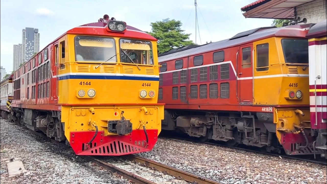 SRT. ออกวาระใหม่สีสวยงาม ALSTHOM 4144 และดีเซลรางชุด ZF ชมรถไฟสายตะวันออกที่ราชปรารภ/มักกะสัน/อโศก