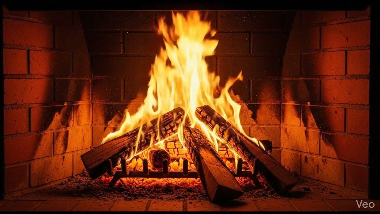 4K Realistic Fireplace Fire – Smooth Looping Animation