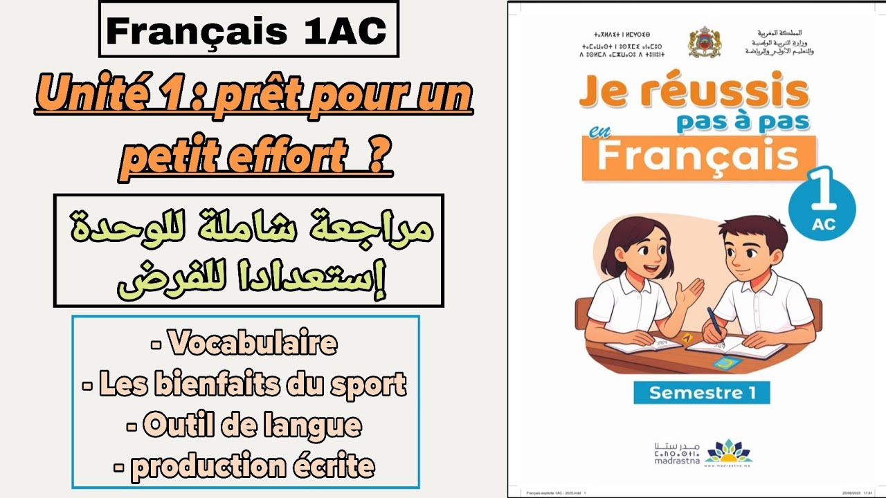 Français 1AC | Résumé pour la révision d'unité 1 : Prêt pour un petit effort ?
