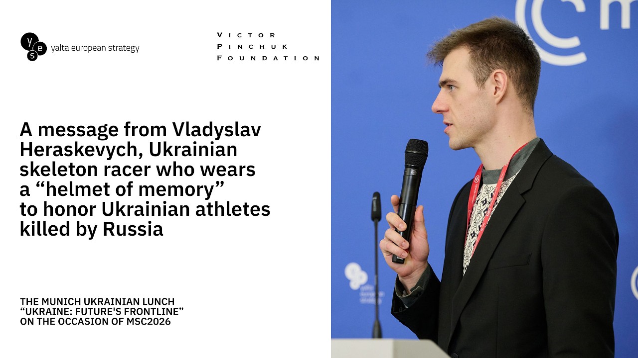 A message from Vladyslav Heraskevych, Ukrainian athlete who wears a “helmet of memory”