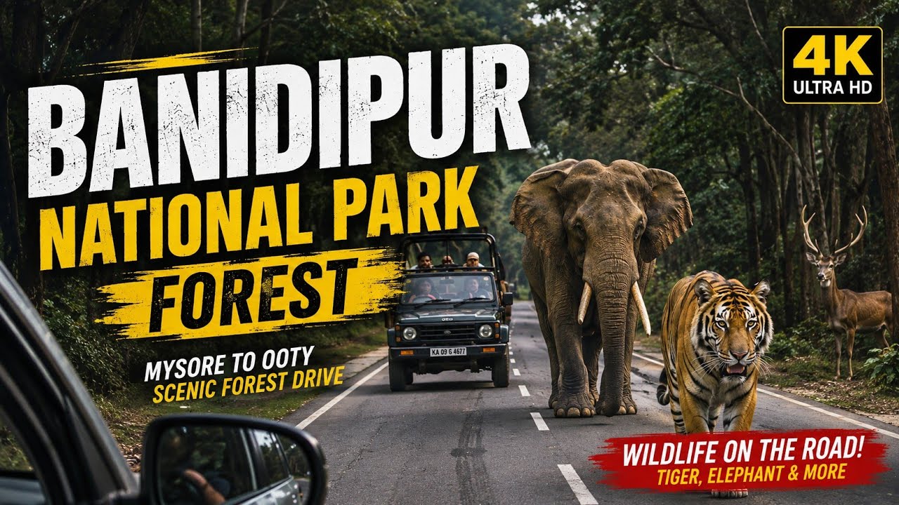 Bandipur Forest Roads 4K Ultra HD | Mysuru to Ooty Trip