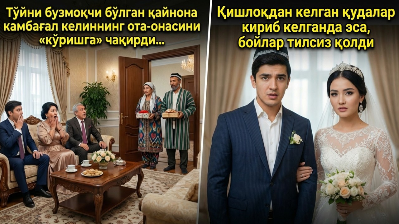 Тўйни бузмоқчи бўлган қайнона камбағал келиннинг отаонасини кўришга чақирди Қишлоқдан келган қудалар
