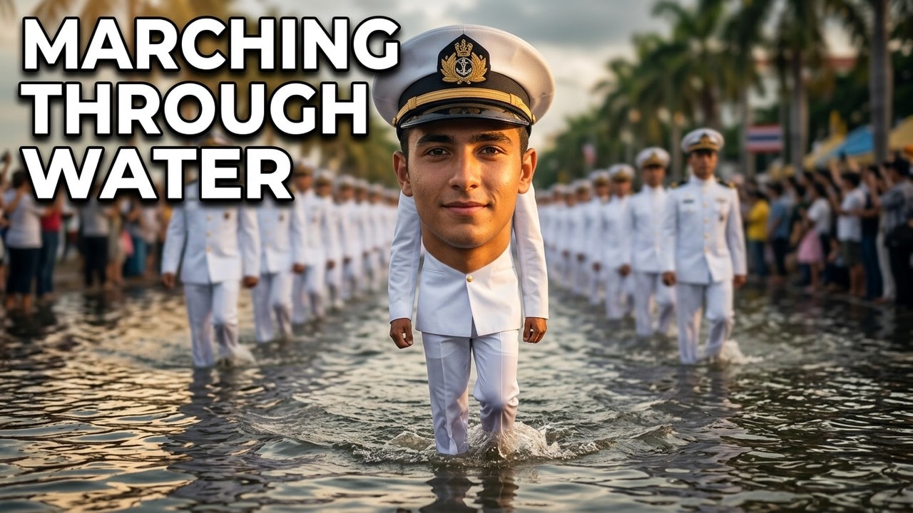 Как маршируют военные моряки.How naval sailors march. Smart1961
