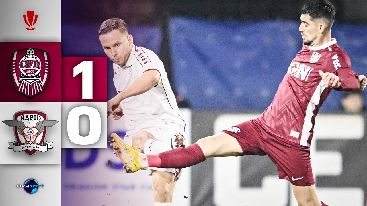 CFR Cluj - Rapid 1-0. Daniel Pancu se impune la limită în fața giuleștenilor! Ardelenii, pe locul 4
