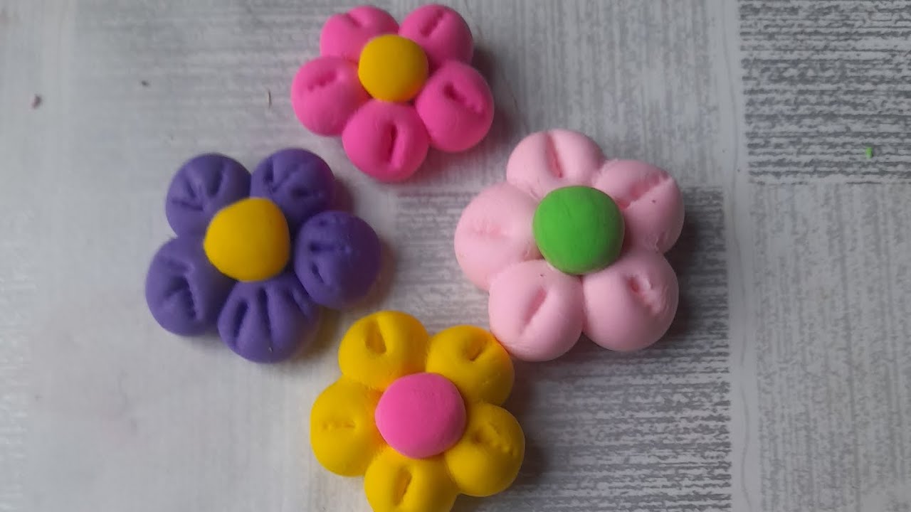 How to make flower by clay