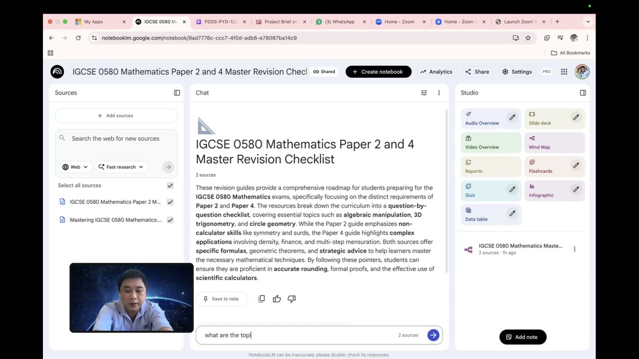 Using Notebook LM for Exam Preparation