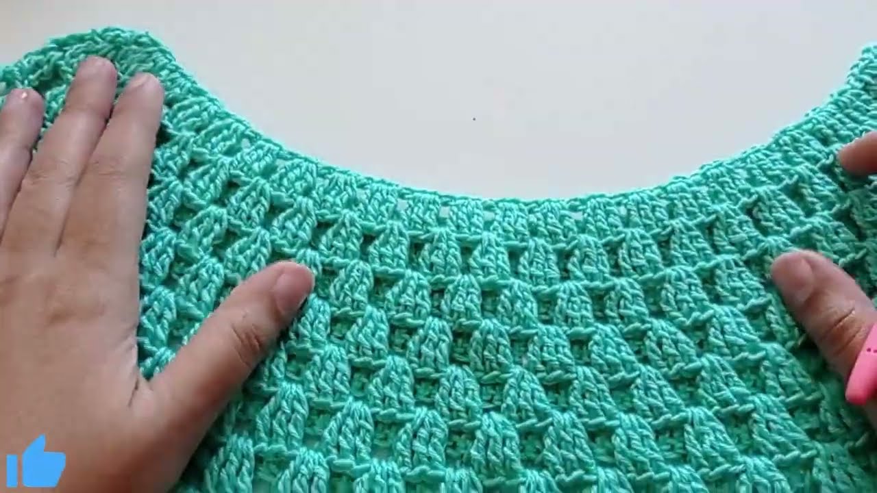 Manga da blusa/vestido de crochê fácil e sem costura 
