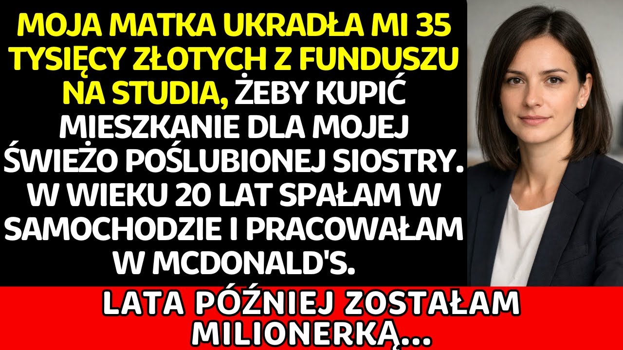 Matka ukradła moje pieniądze na studia i dała je mojej siostrze – lata później zostałam milionerką..