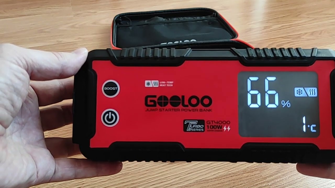 Прогрев внутренней батареи Jump Starter Gooloo GT 4000.