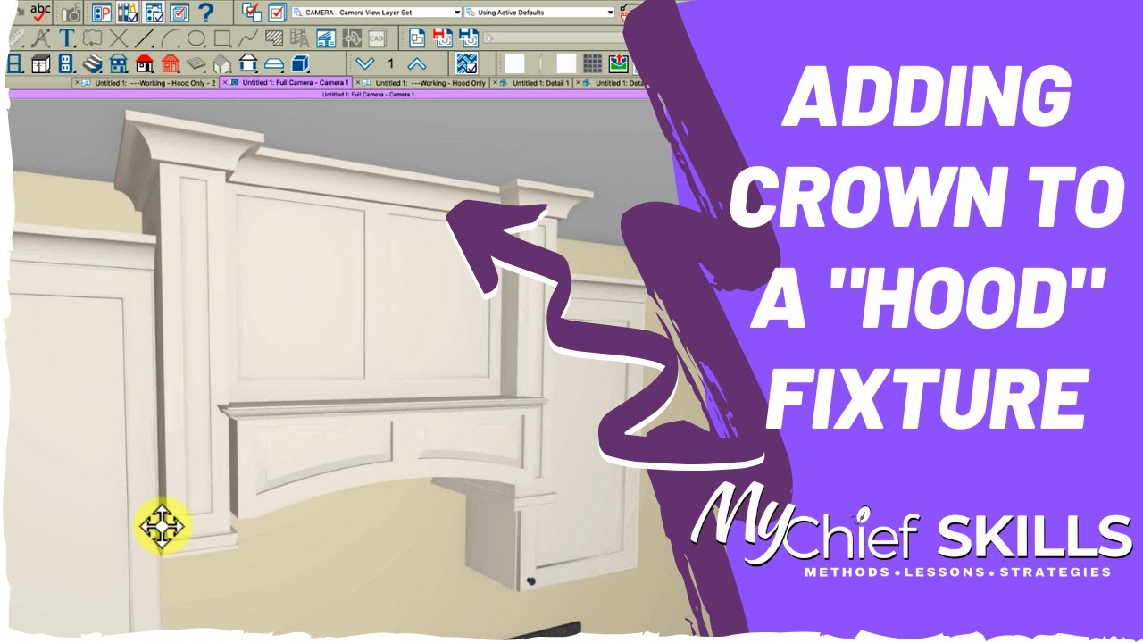 How to add crown molding to a "cabinet hood" fixture in Chief Architect Premier
