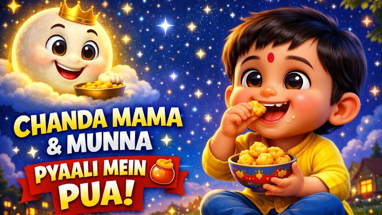 चंदा मामा- Chanda Mama Dur Ke | Hindi Rhymes | 3D Cartoon Song