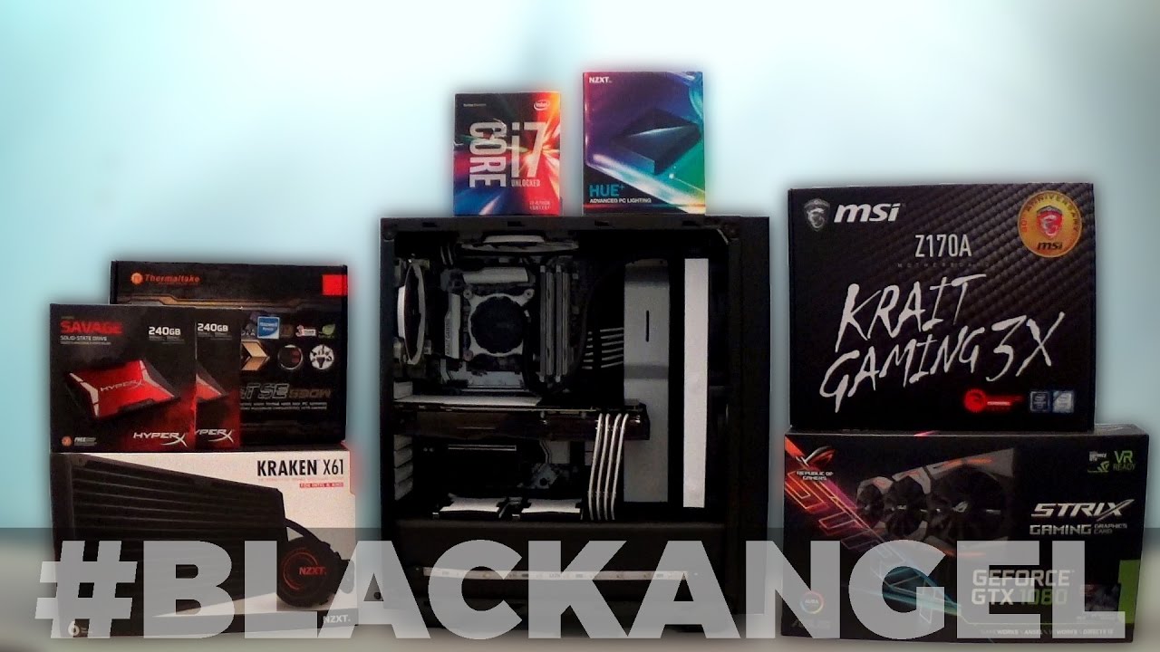 $2200 Ultimate Gaming PC - Timelapse Build - BLACK ANGEL