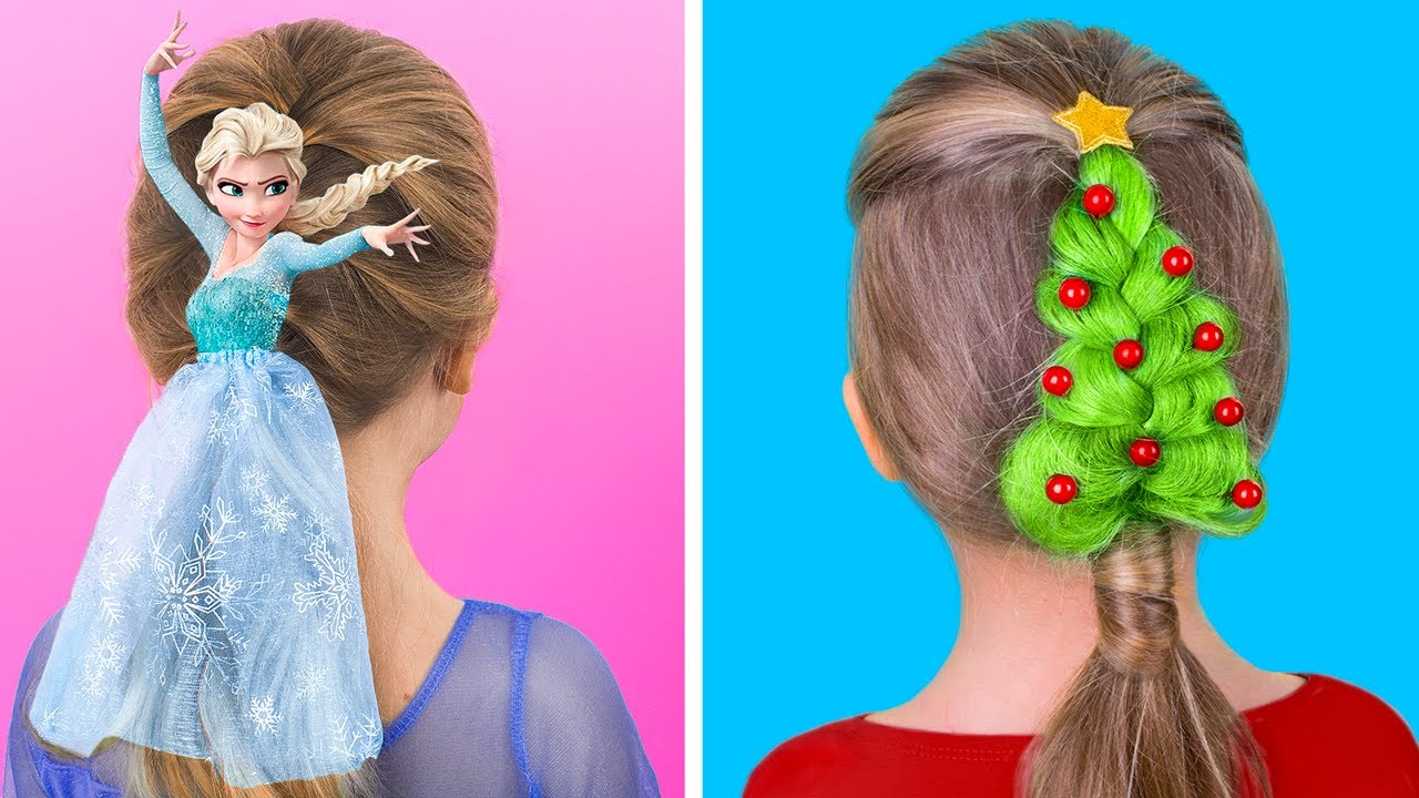 10 Peinados Lindos para Niñas / Ideas de Peinados Navideños